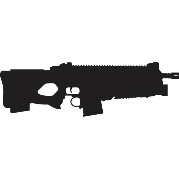 Assault Rifle Gun Silhouette 2 Thumbnail