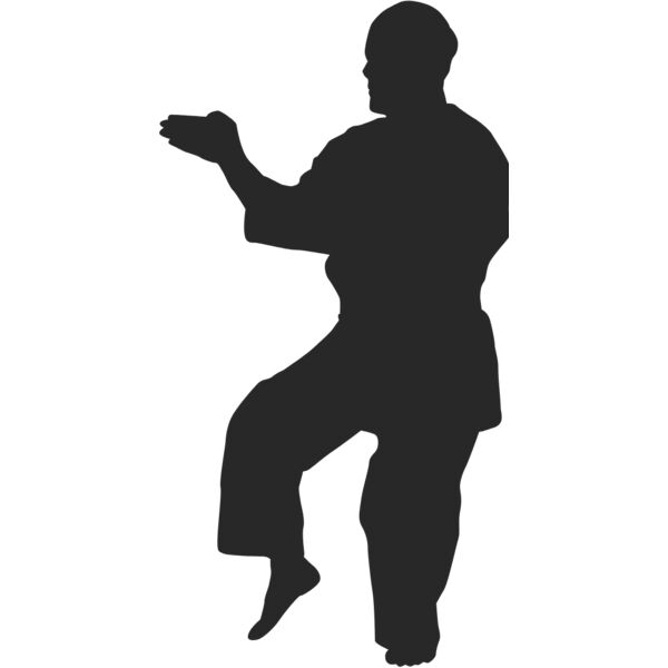 Martial Arts Fighter Silhouette 18 Thumbnail