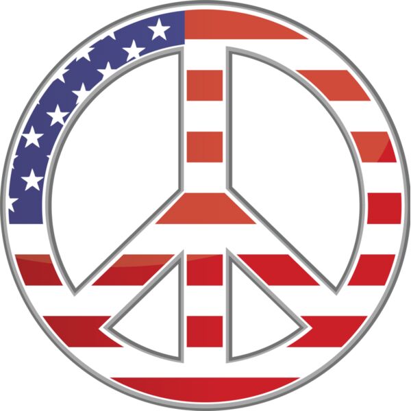 USA America Flag Peace Sign 1 Thumbnail